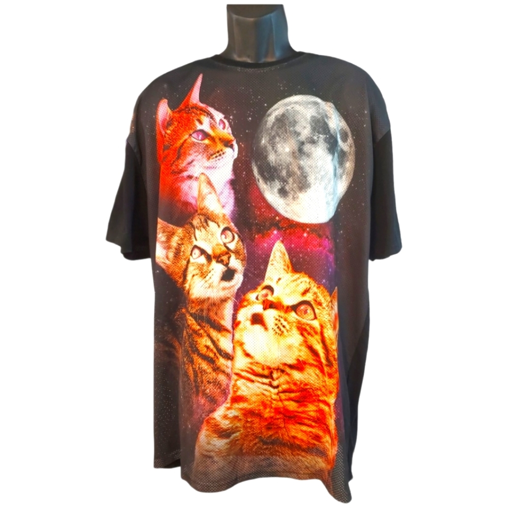 Chemistry Cats and the Moon Sublimation Men's Graphic Tee